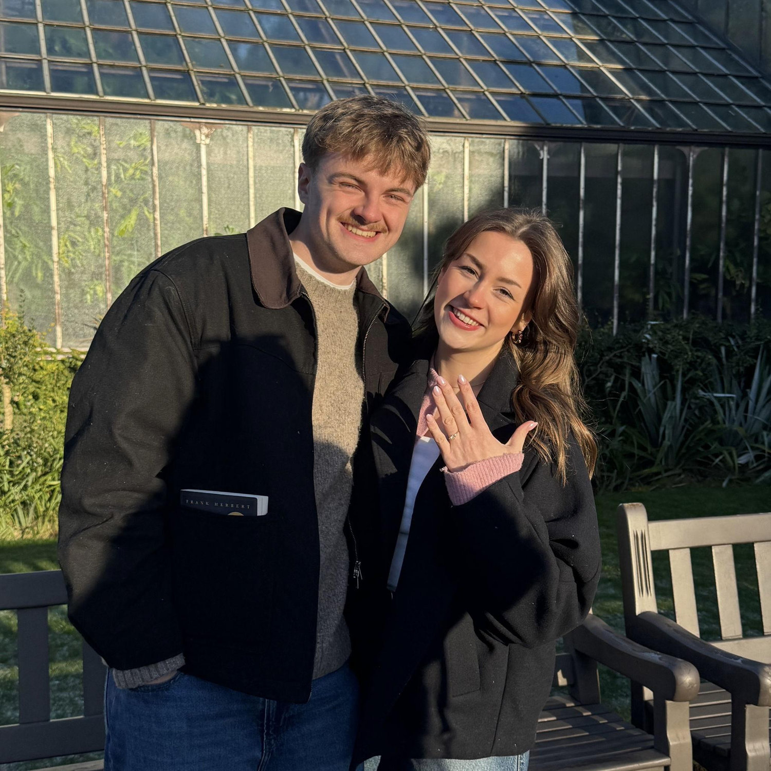 The day after we got engaged!