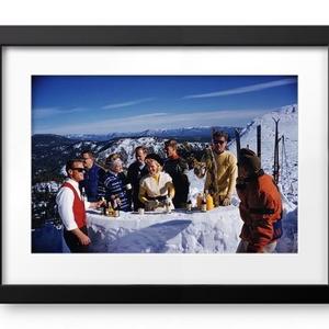 Slim Aarons Apres Ski Print, White Frame, 24.5X18.5