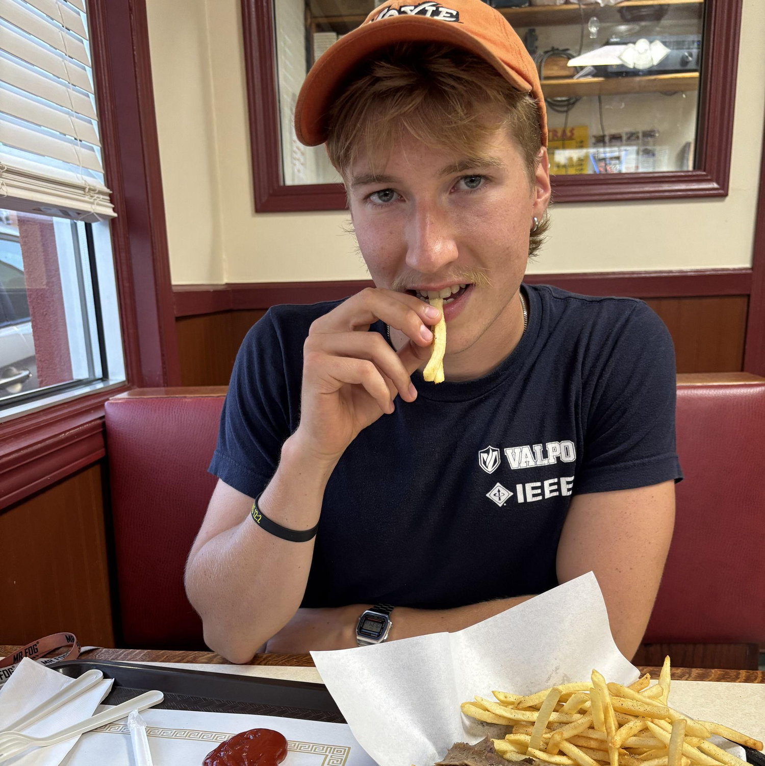 Aiden at our favorite place to grab a bite to eat...King G's!!!