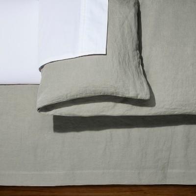 Cashmere Gray Linen Bed Skirt (Queen) - Fieldcrest®