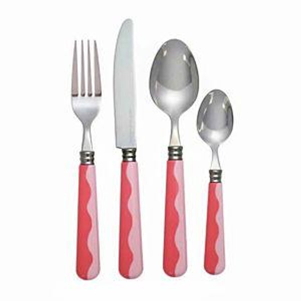 Wave Cutlery - Watermelon & Pink (16‑Piece Set)