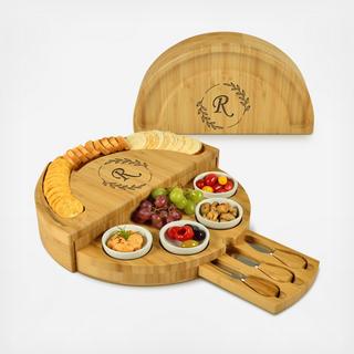 Dual Level 8-Piece Engraved Charcuterie Board & Tool Set
