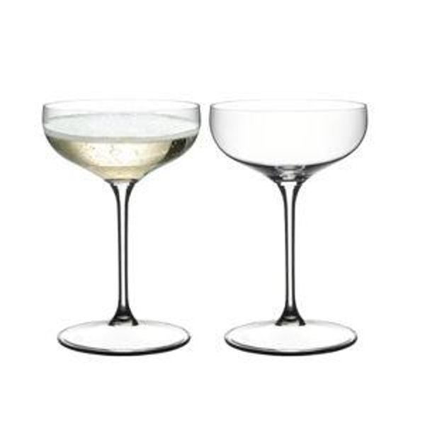 Crystal Coupe Glasses (Set of 2)