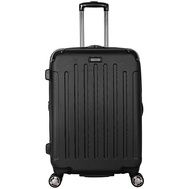 Kenneth Cole Reaction Renegade 24” Lightweight Hardside Expandable 8-Wheel Spinner Checked-Size Luggage, Black, inch