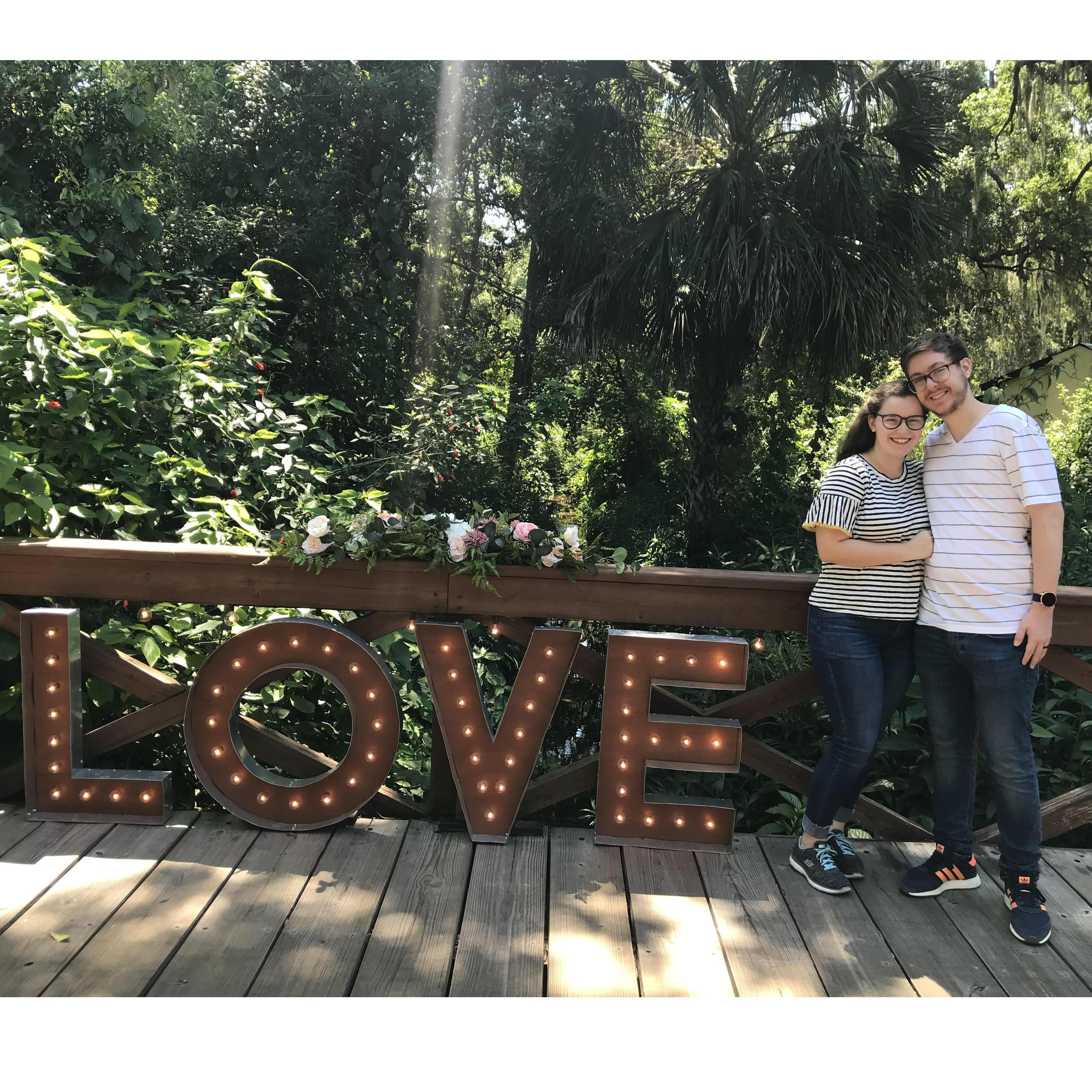 This was taken at our venue, the day we signed for our wedding day!
