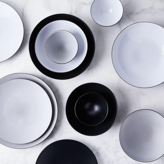 French Porcelain Equinoxe Dinnerware Set - White
