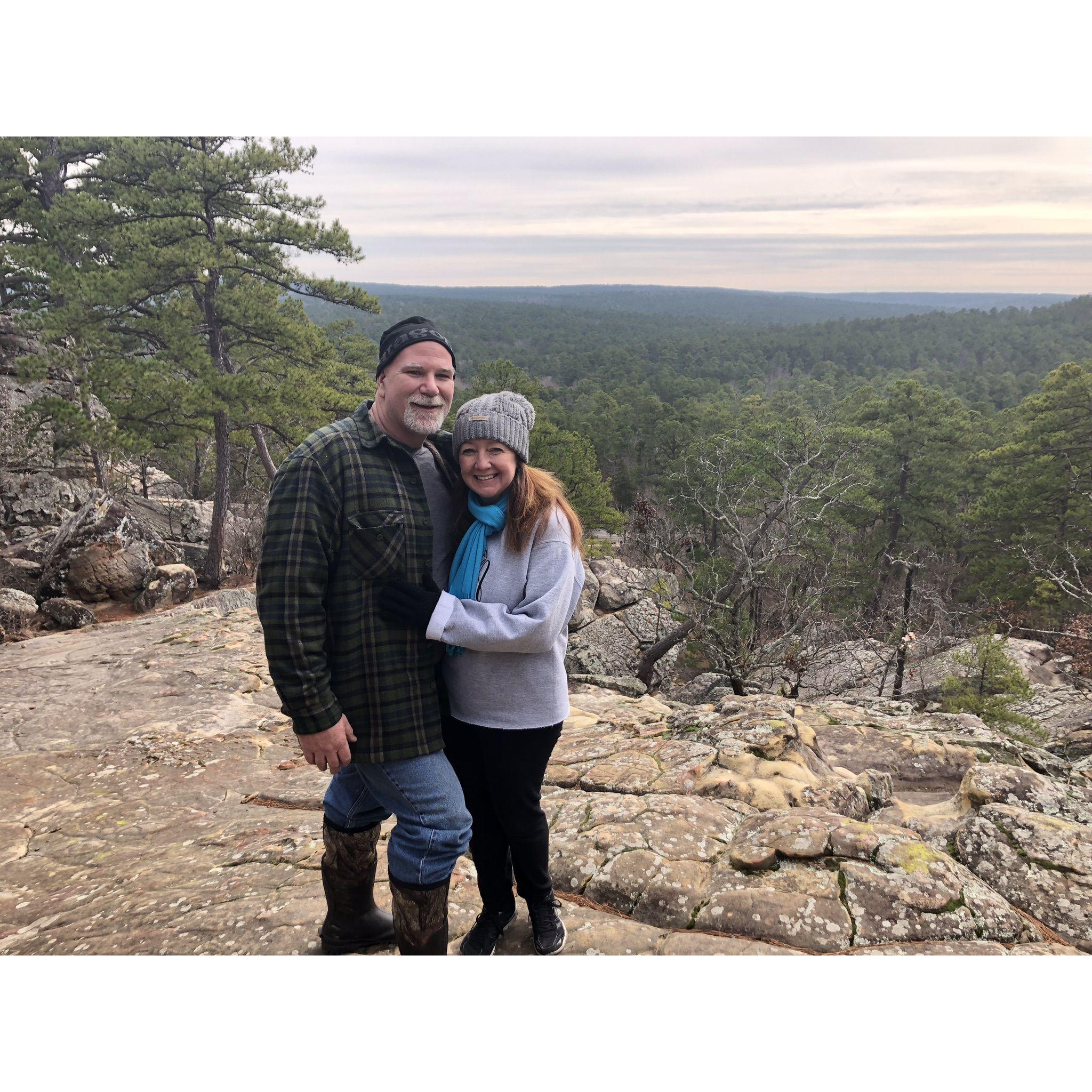 Hiking at Robers Cave in Oklahoma