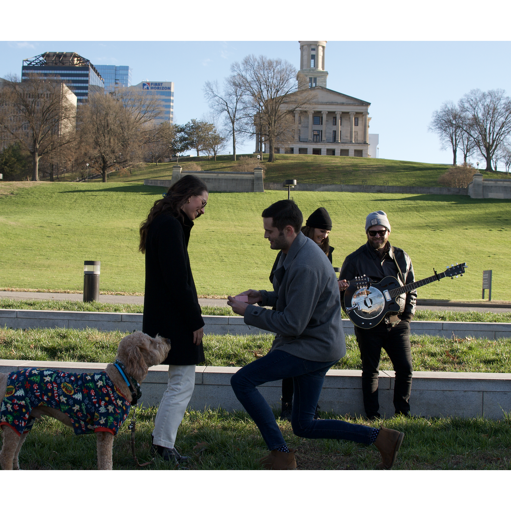 The proposal. December 17th, 2022. With Southforwinter playing "how the mountain" for us :)