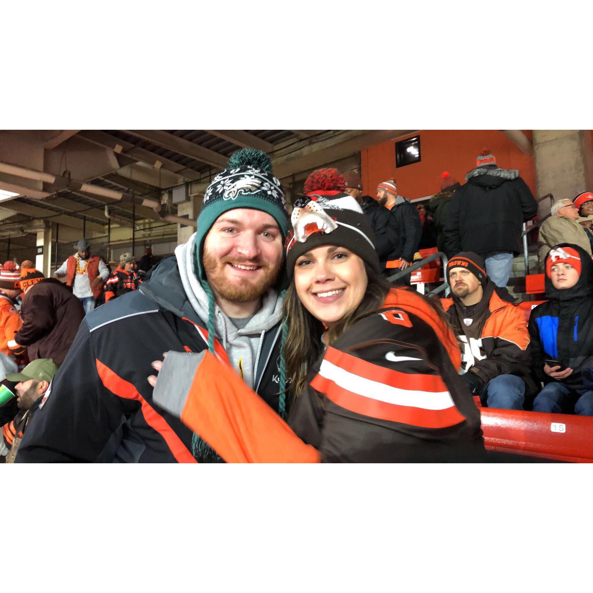Eagles fan and a Browns fan
