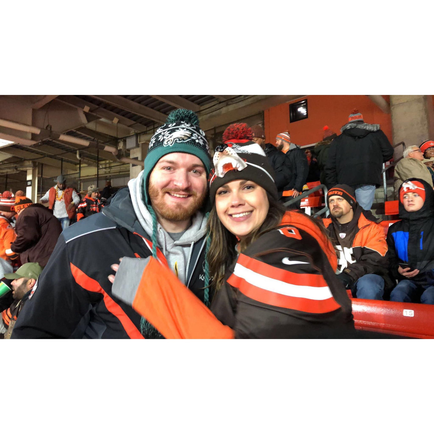 Eagles fan and a Browns fan