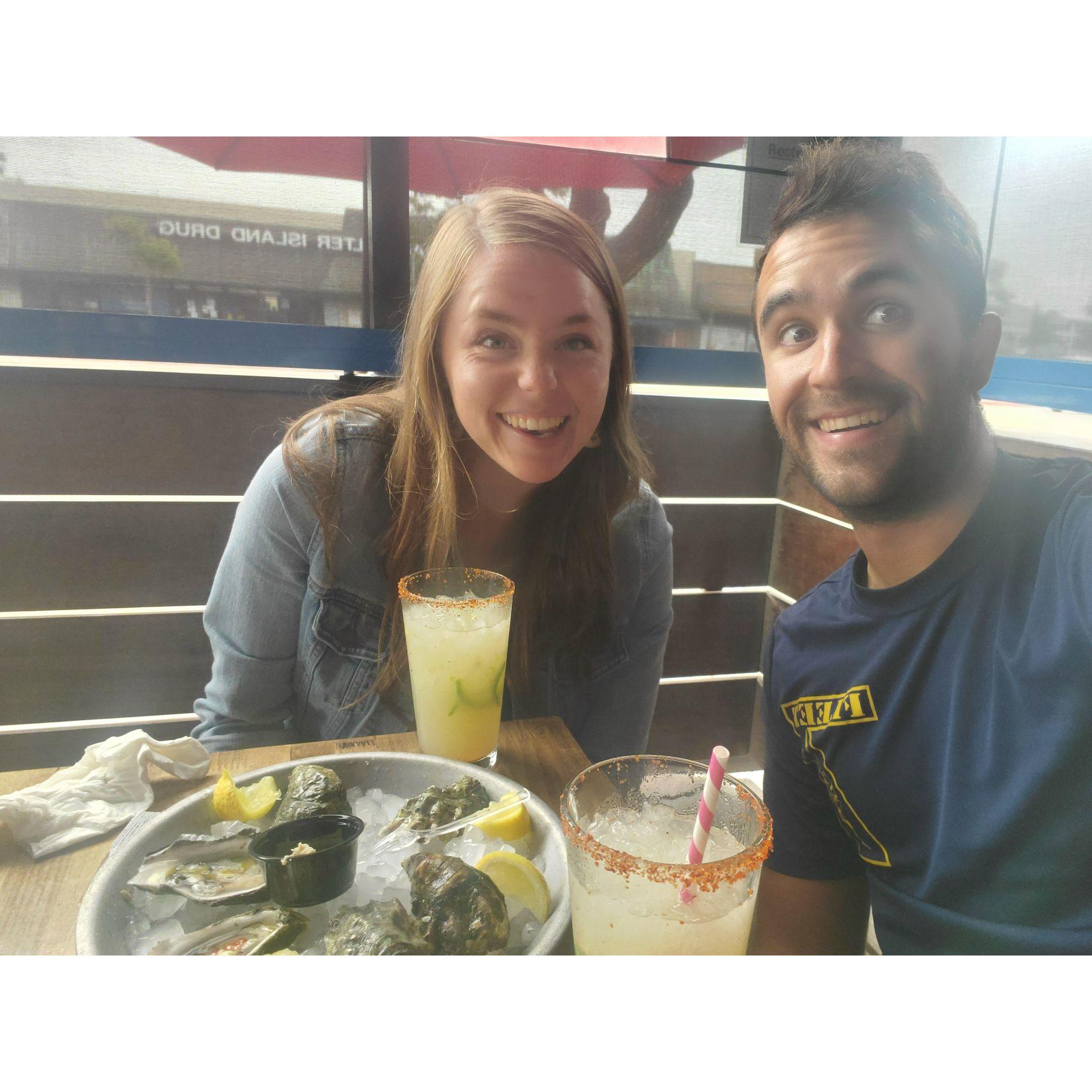 We love oysters and spicy margs.