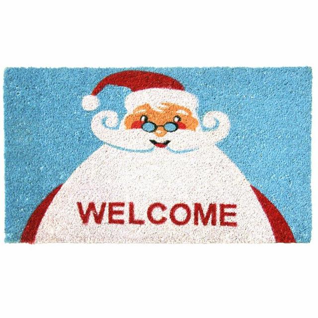 Sakai Santa Claus is Back! Christmas Holiday 30 in. x 18 in. Non-Slip Outdoor Door Mat