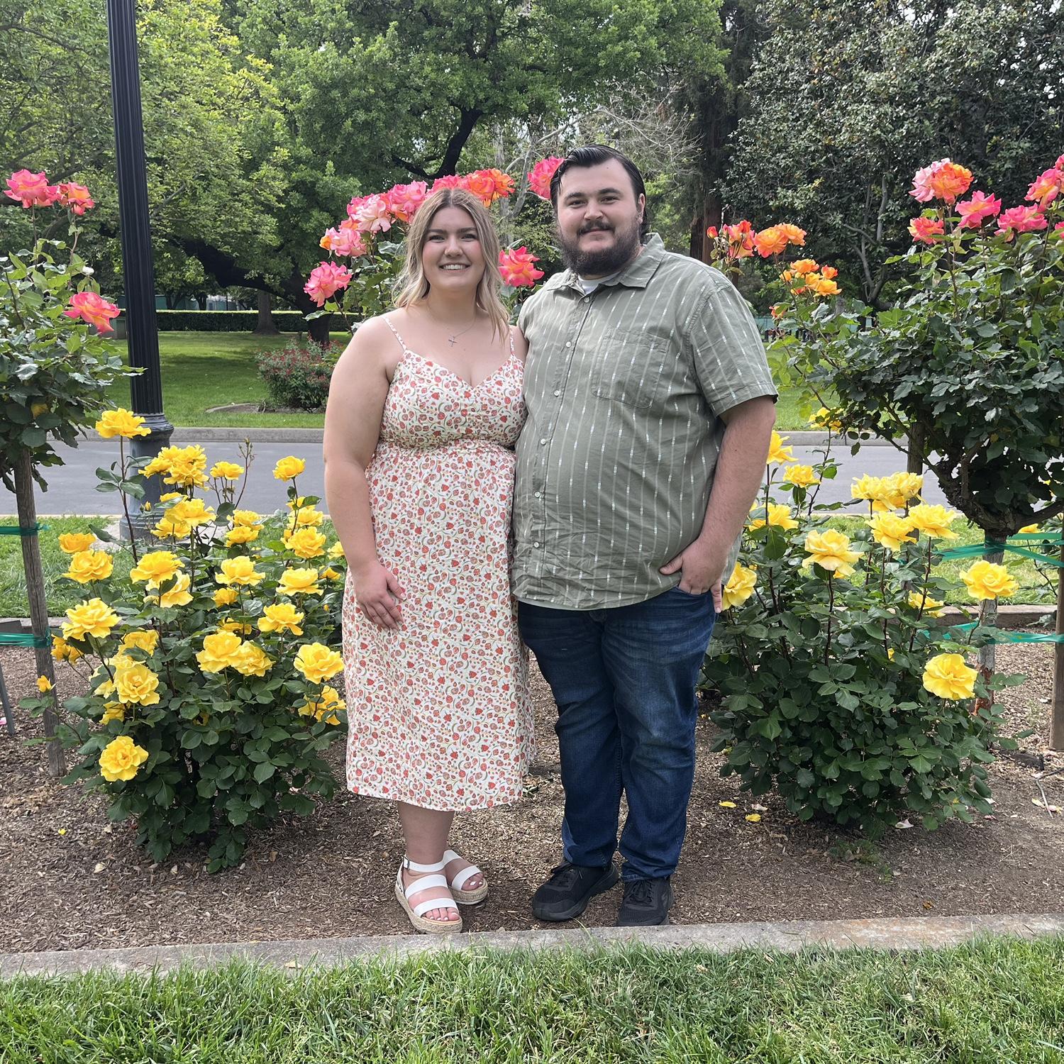 Emma wanted all the pictures in the rose garden that day.