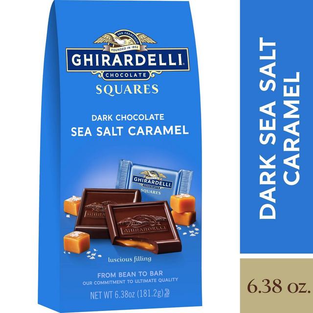 Ghirardelli Dark Sea Salt Caramel Chocolate Squares - 6.38oz