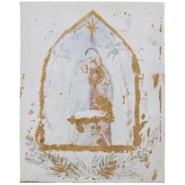 Foil Holy Family Canvas Wall Decor