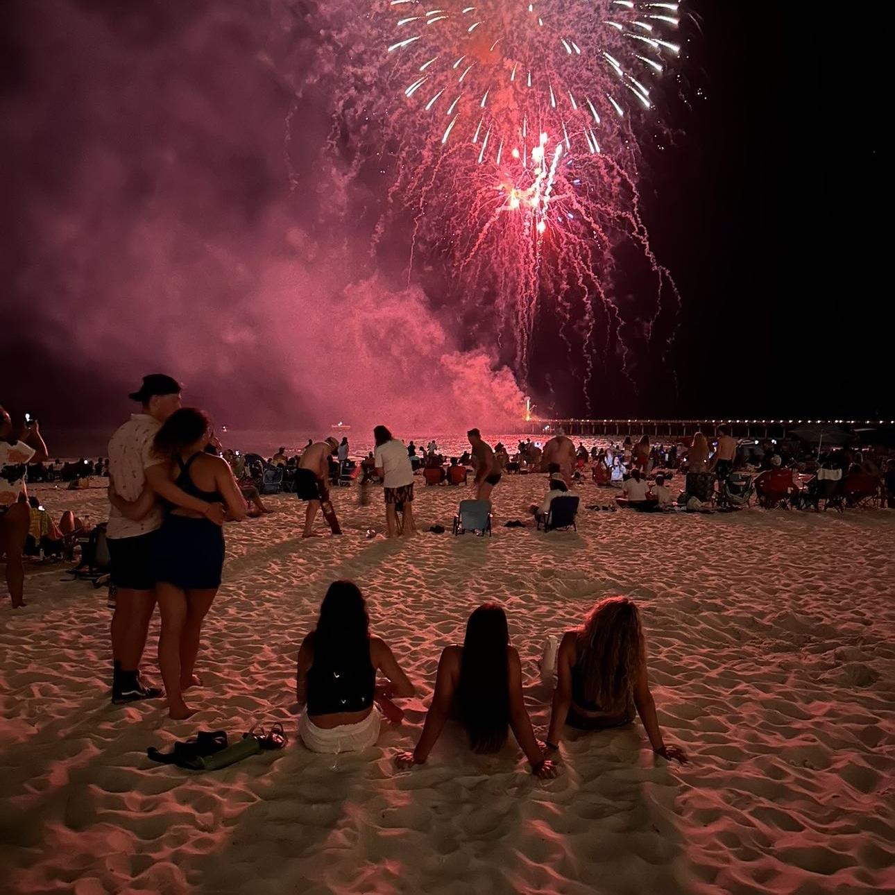 4th of July on the beach with my sisters.