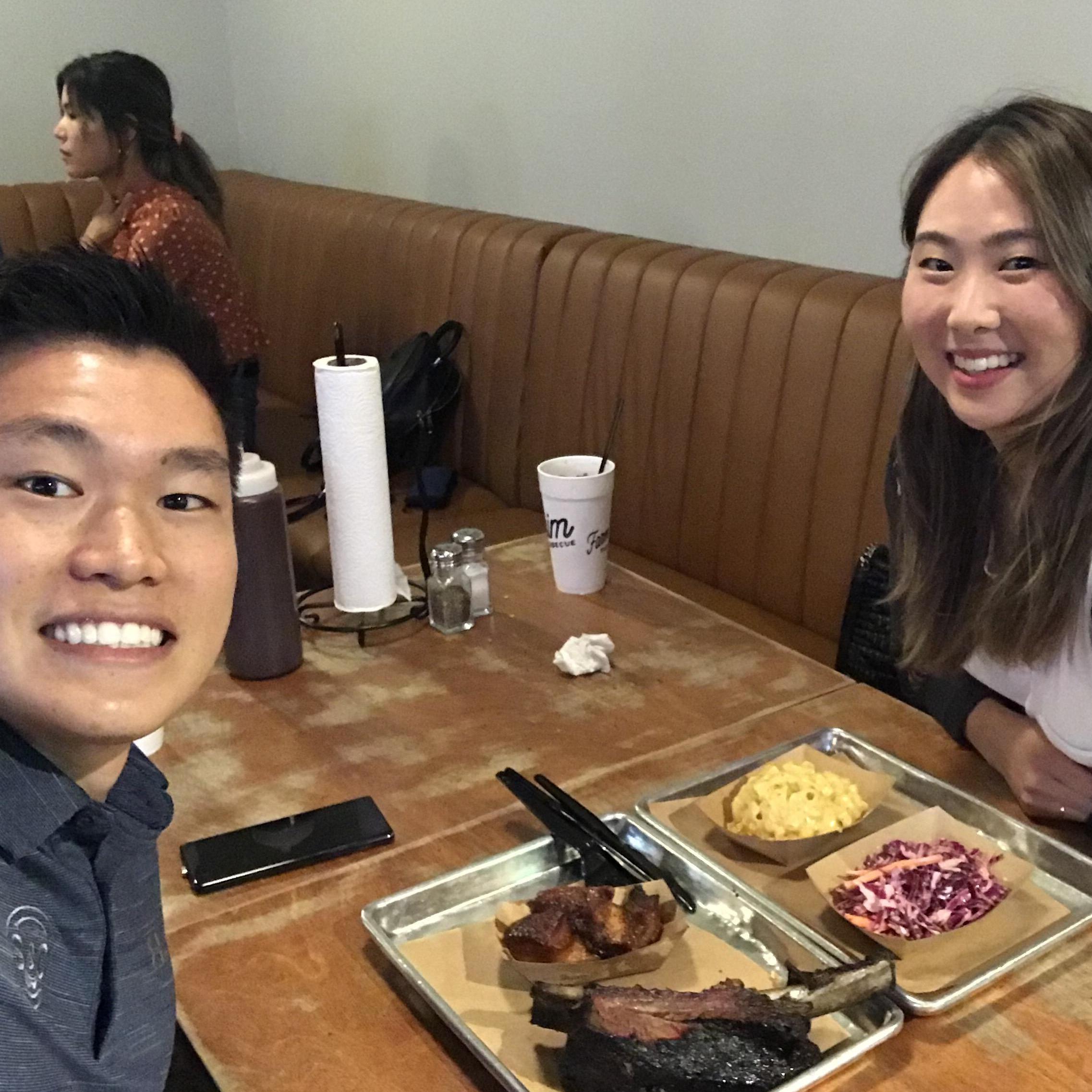 John's first bday meal with Amy at Heim BBQ in FW