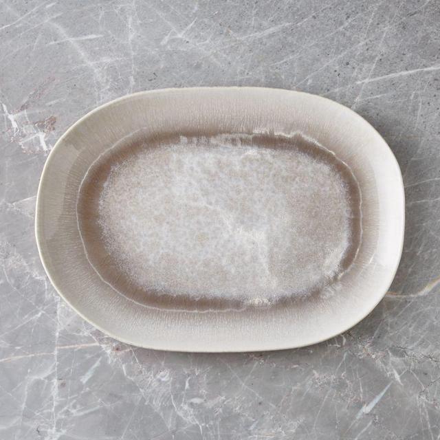 Caspian Aqua Reactive Glaze Oval Platter
