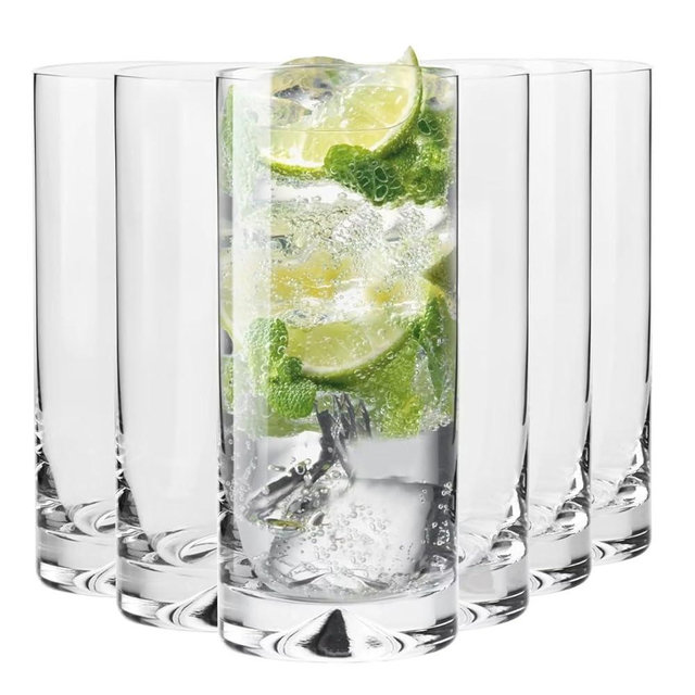 Krosno Water Juice Drinking Glasses, Set of 6, 10 oz, Mixology Collection, Ideal for Everyday Use, Cold Drinks Glasses, Dishwasher Safe, Made in Europe
