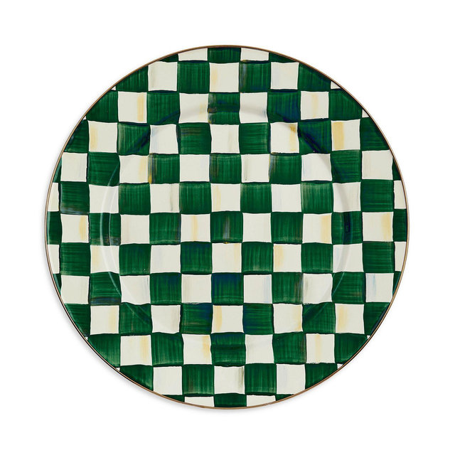 Mackenzie-Childs Emerald Check Serving Platter