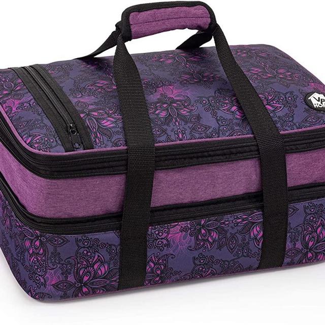 VP Home Double Casserole Insulated Travel Carry Bag (Henna Tattoo)
