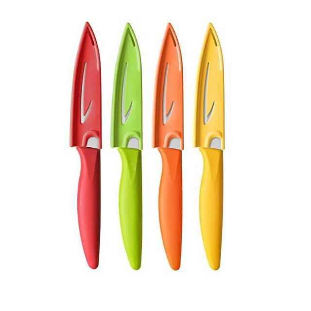 Paring knife, Vituer 8PCS Paring knives (4 Knives and 4 Knife cover), 4 Inch Peeling Knife, Fruit and Vegetable Knife, Ultra Sharp Kitchen Knives, German Steel, PP Plastic Handle