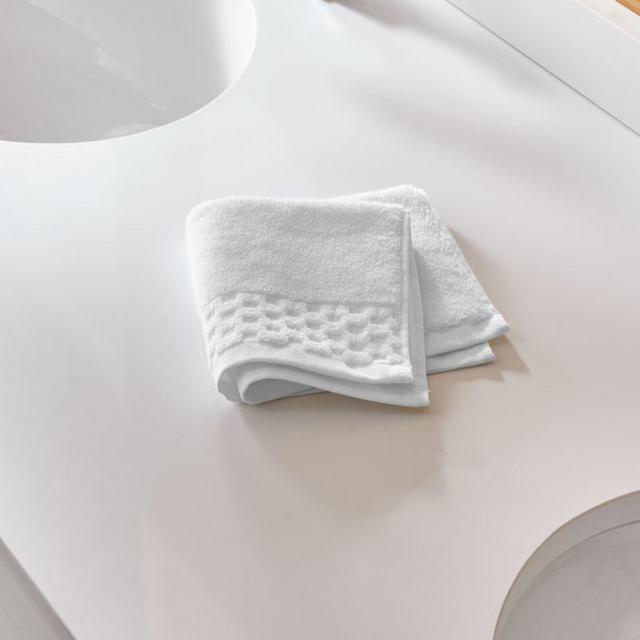 Zero Twist Quick Dry White Washcloth