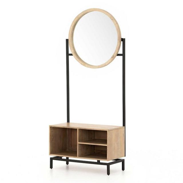 Aisla Entryway Storage Bench & Mirror