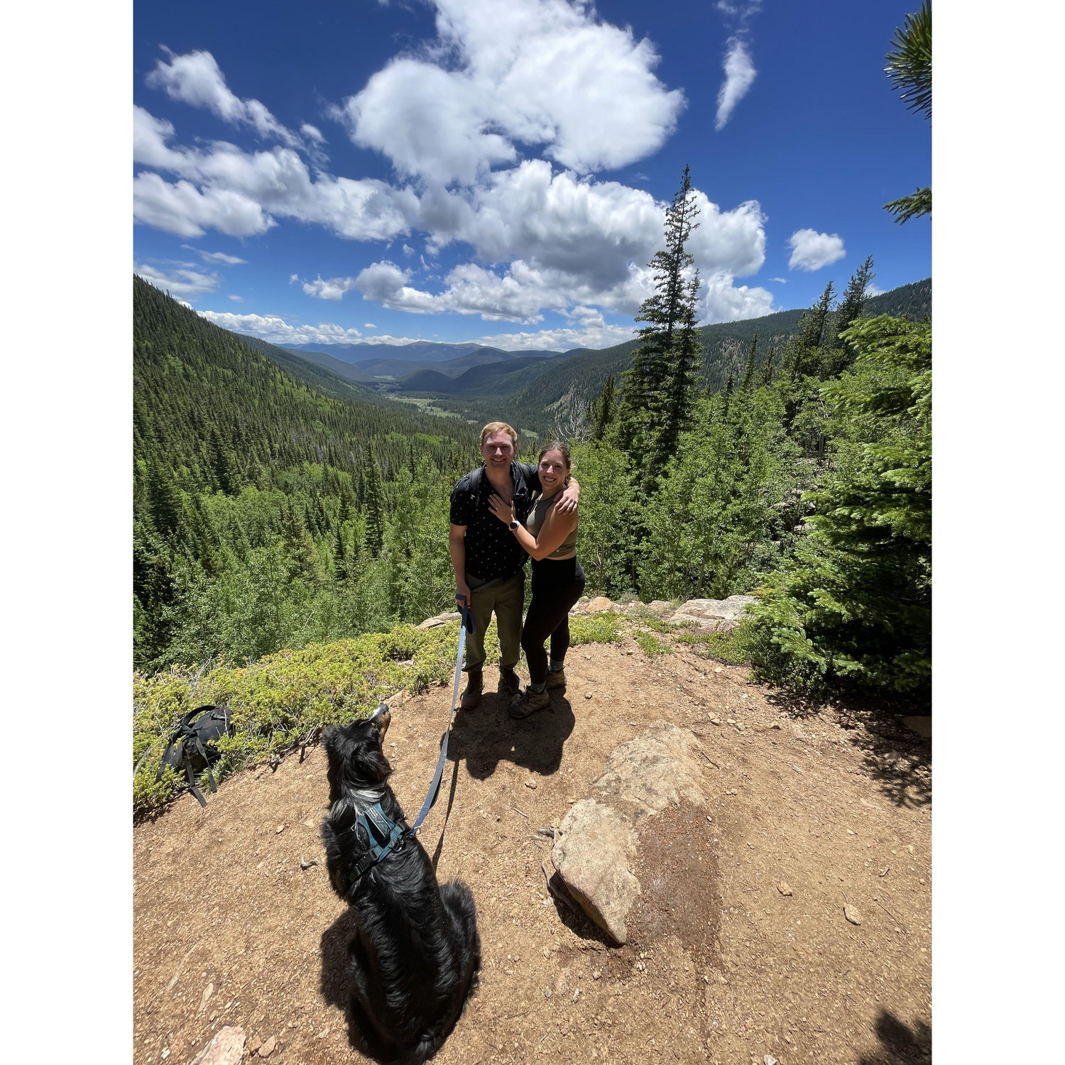 Kirby Gulch, CO 2025. A nice lady on the trail took this for us right after Josh proposed.
