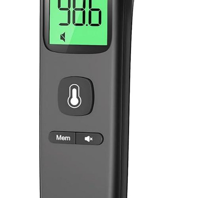 Forehead Thermometer for Adults and Kids, Fast Accurate Thermometer with Fever Alarm, 1S Reading & Silent Mode, Easy to Use for Baby, Kids & Elderly (Black)