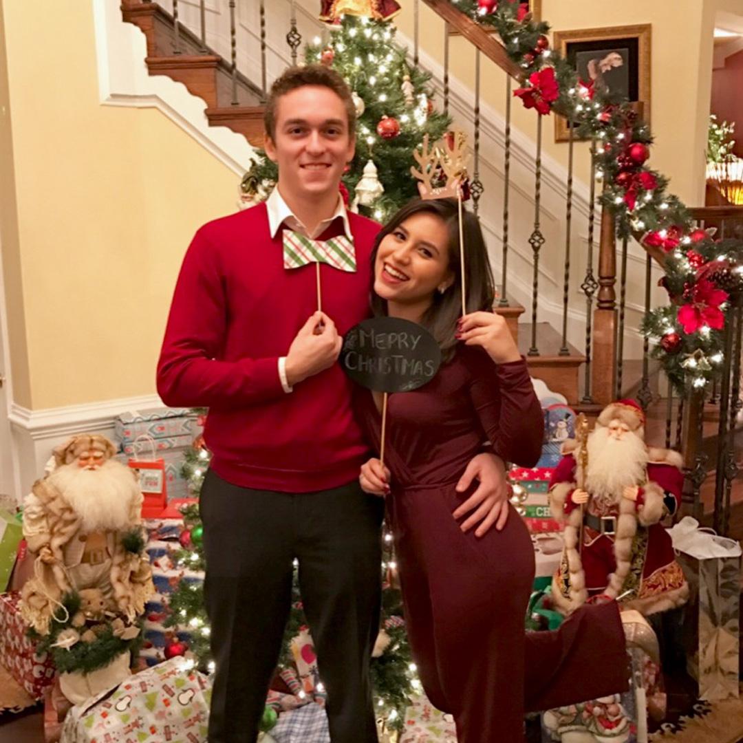 Our first Christmas! Shannon introduced Andrew as her "friend" to the family... (2016)