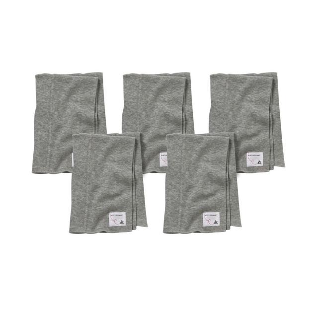 Burt's Bees Baby - 5 Pack of Burp Cloths, 100% Organic Cotton (Heather Grey)