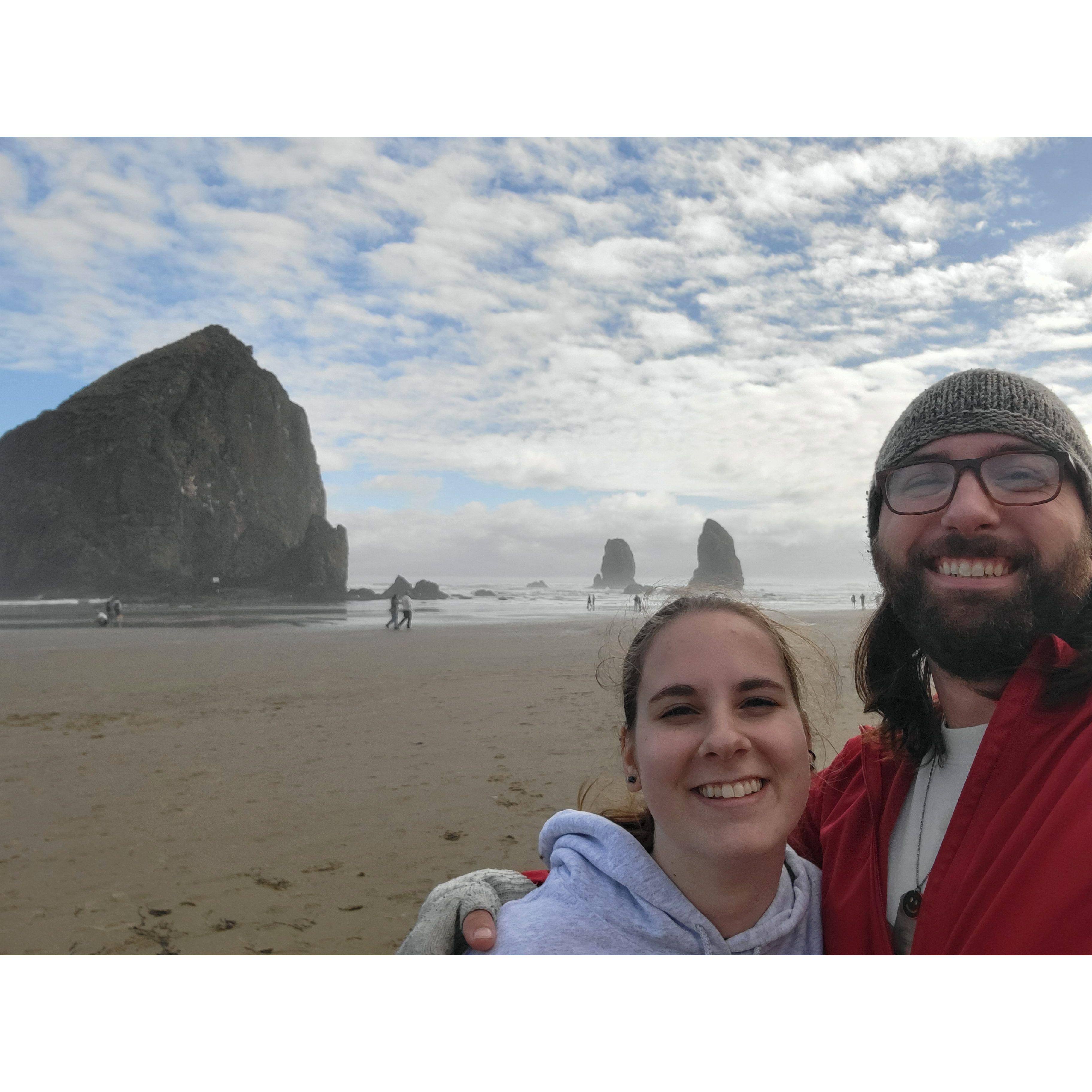 From our mini-moon trip along the Oregon coast.