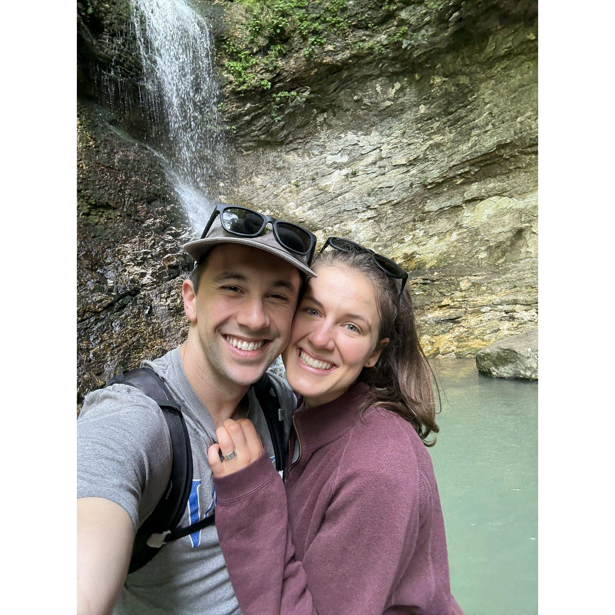 Arkansas Waterfall Adventures Pt. 3: Donovan almost (intentionally?) pushed Ellie in.