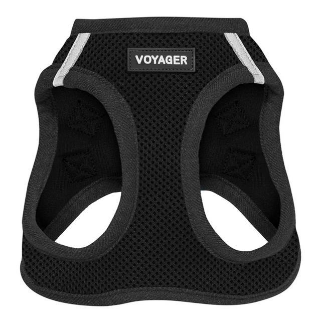 Best Pet Supplies Voyager Step-in Air Dog Harness - All Weather Mesh, Reflective, No Pull Harness for Small, Medium Dogs, Cats - Secure with Hook & Loop Fastener, Buckle, Double D-Rings - Black, M