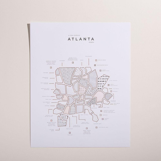 42 Pressed City Road Maps, Atlanta