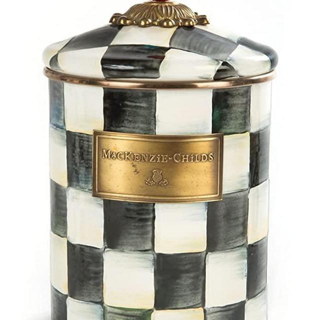 MacKenzie-Childs Courtly Check Enamel Canister - Medium