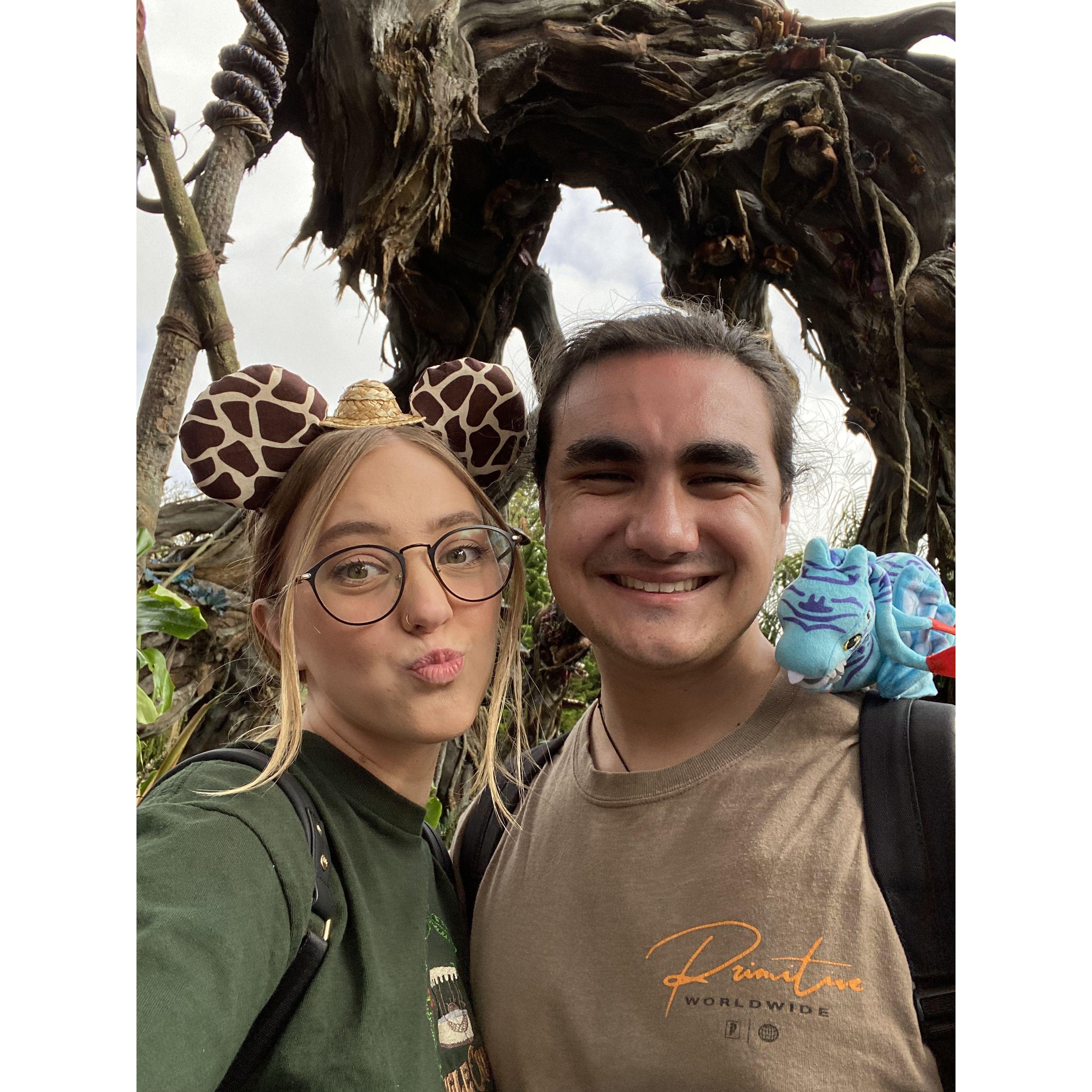 We adventured Disney World together by ourselves.