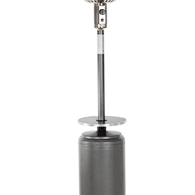 Golden Flame 46,000 BTU [XL-Series] Hammered Silver/Pewter Patio Heater with Drink Table & Wheels (Propane)