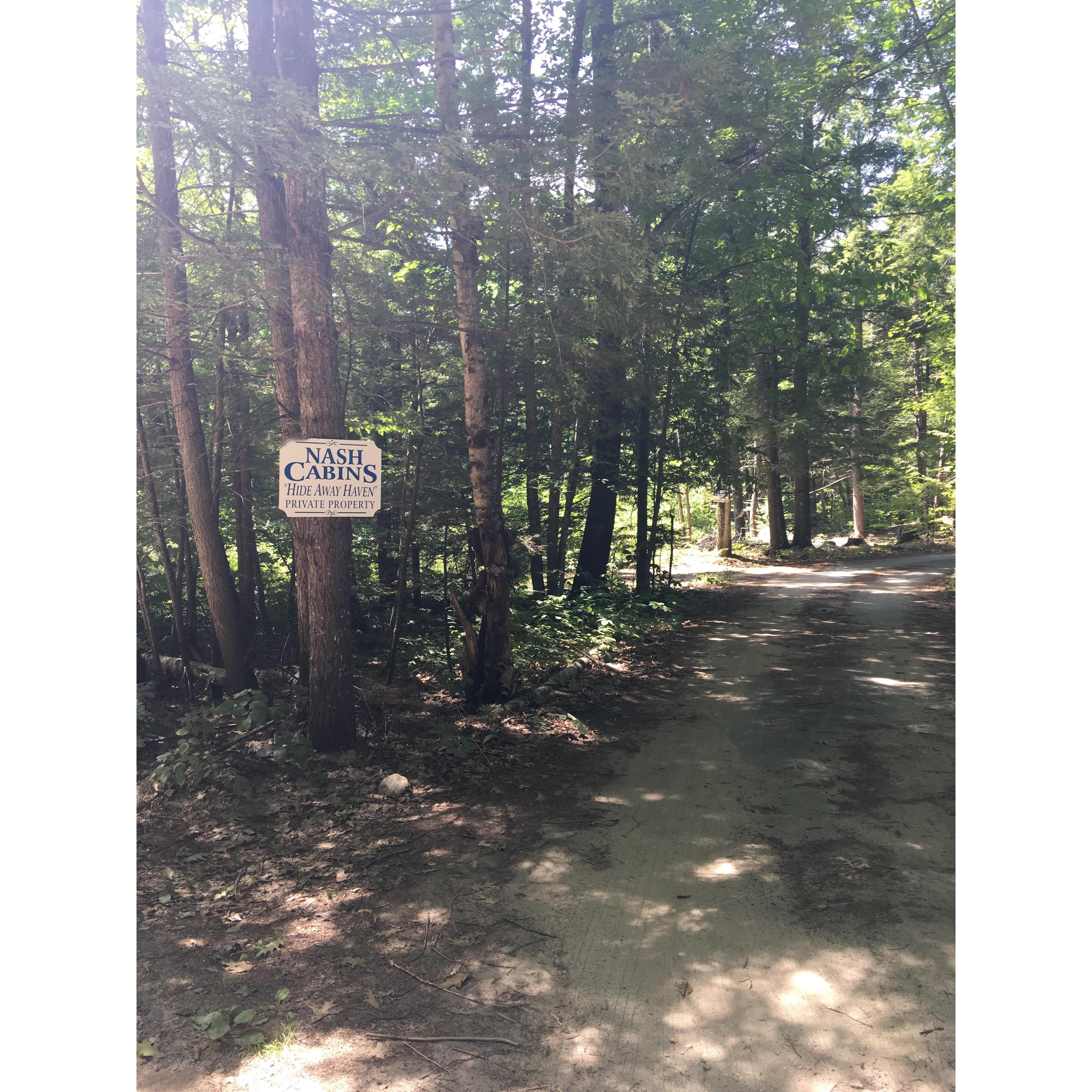 Entrance to Nash Cabins