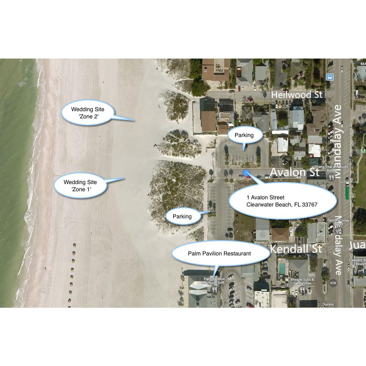 Overview of our wedding site!