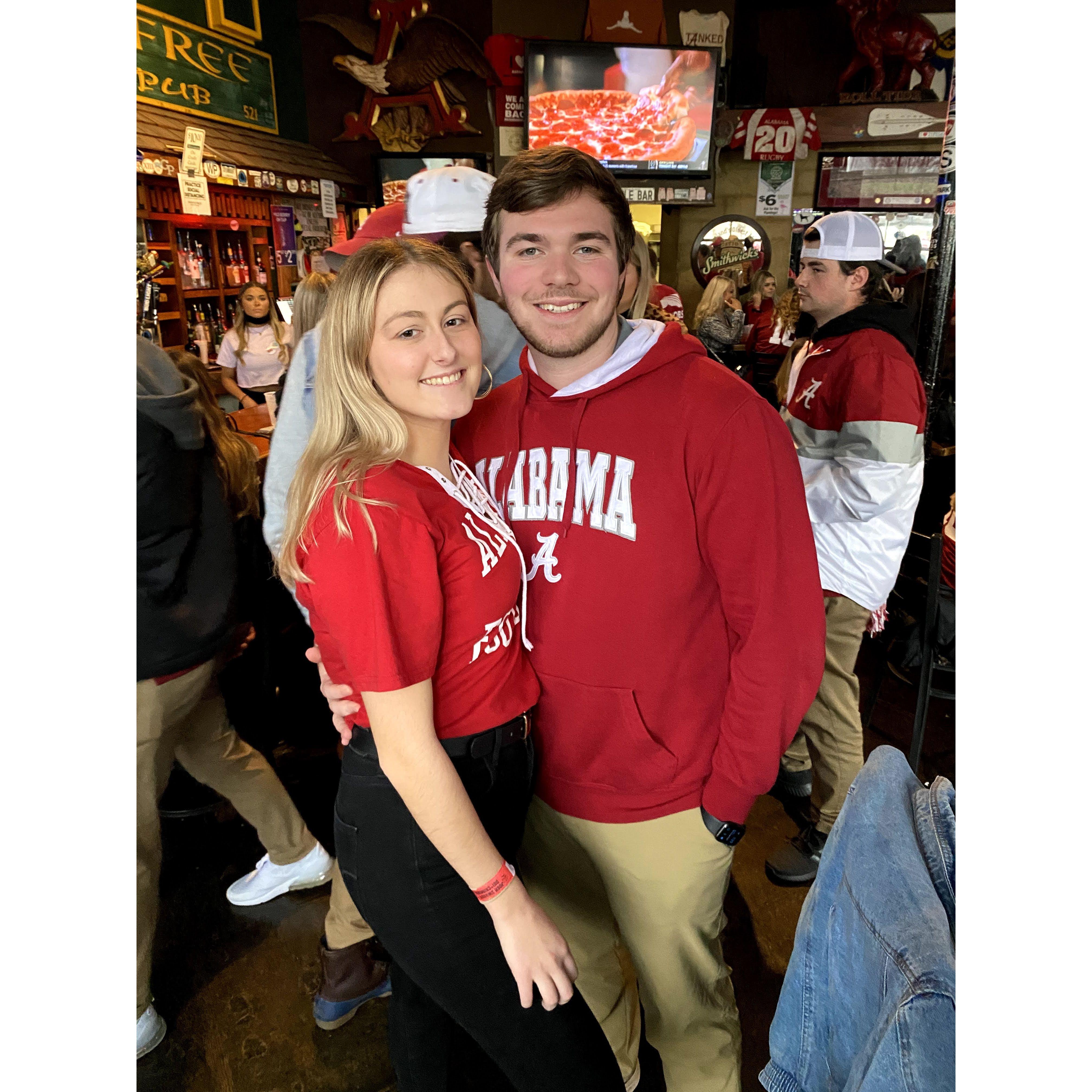 National Championship 2021 at Innisfree (Bama won, duh)