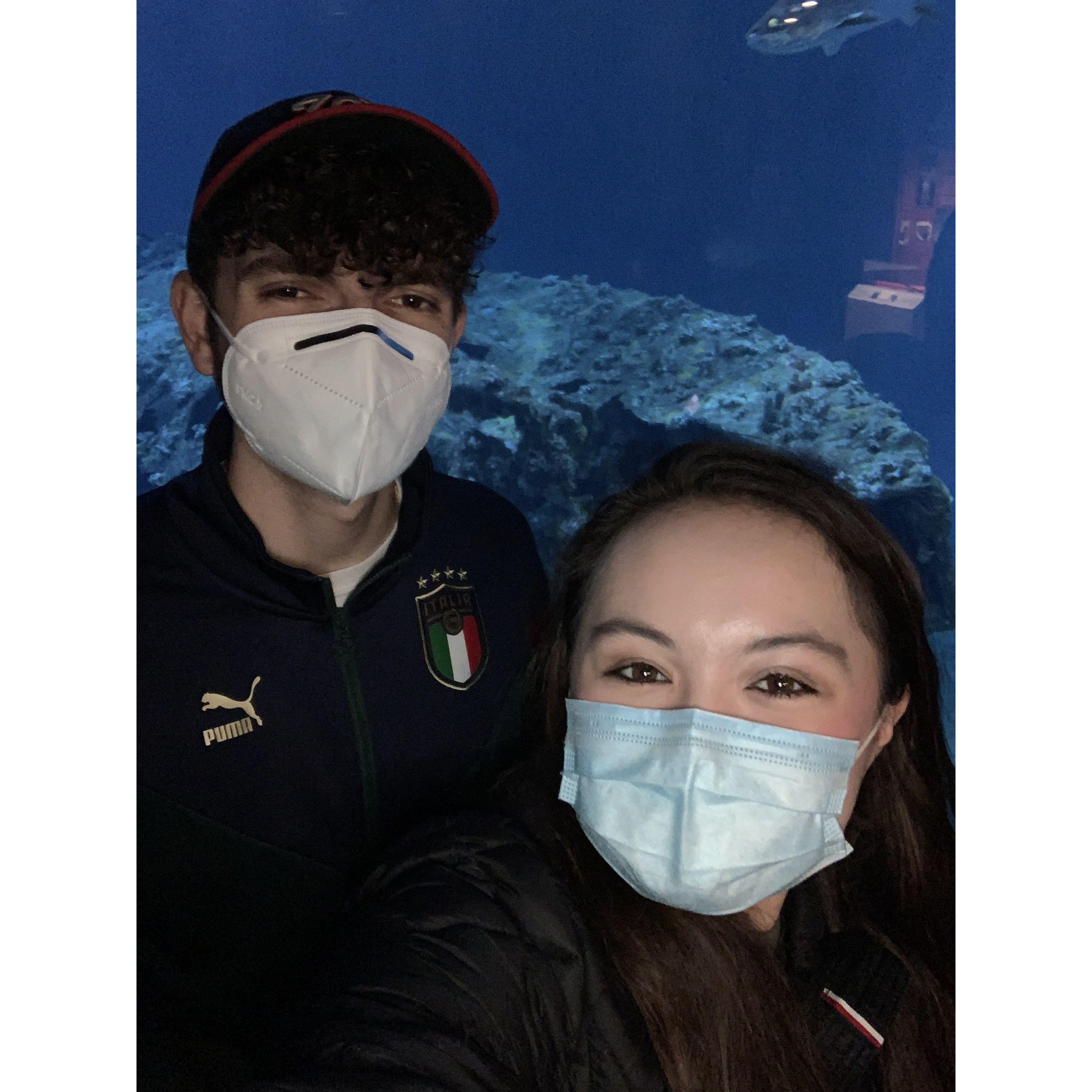 Going to the NC Aquarium during our 2nd anniversary weekend!