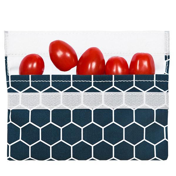 Reusable Snack Bag Charcoal Honeycomb