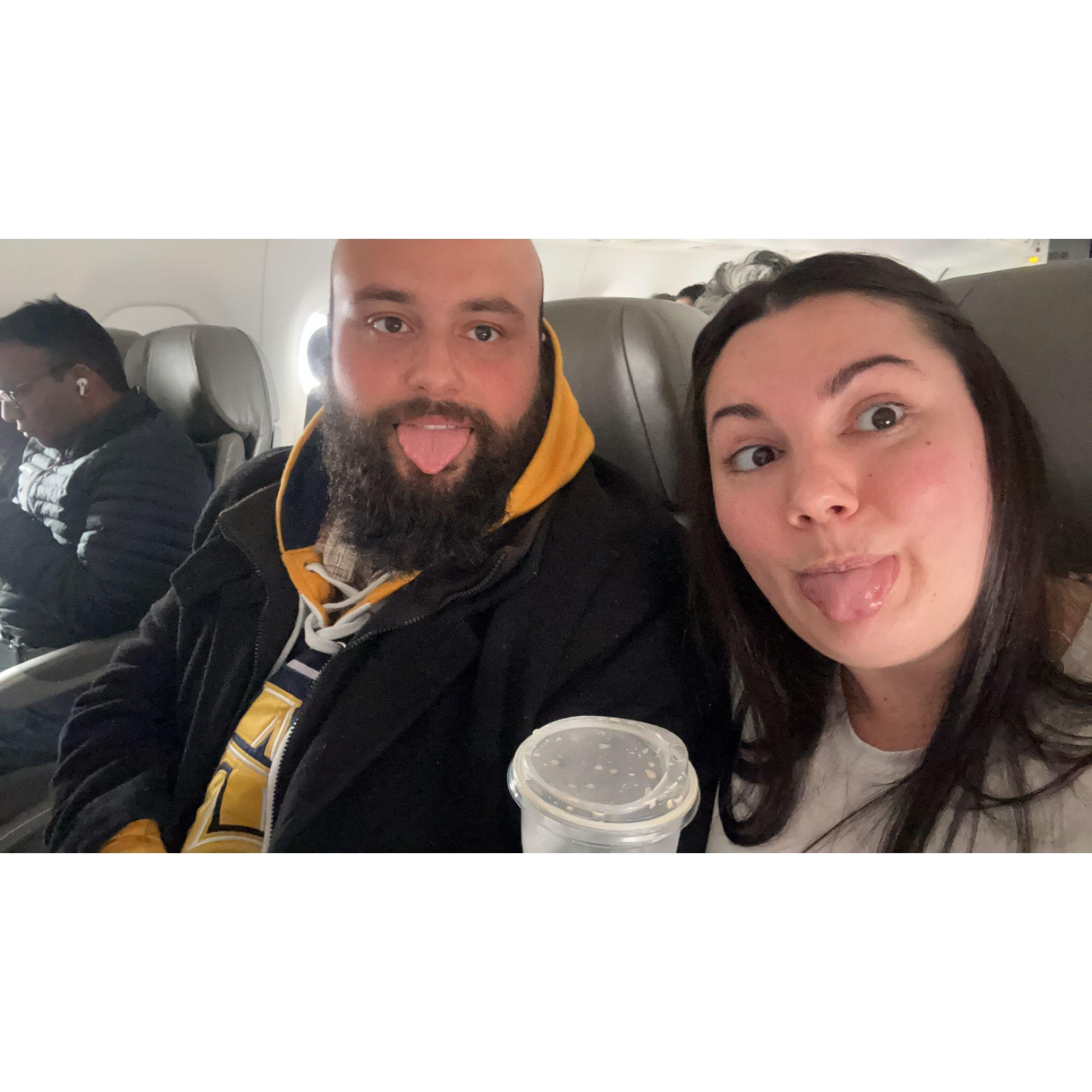 Corey's first flight to RI