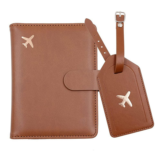 Melsbrinna Passport Holder,Passport Holder Card Slots,Cute Passport cover for Women/Men,Waterproof Rfid Blocking Travel Wallet (GP-Coffee color)