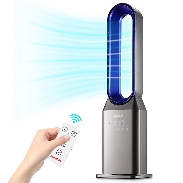 NUMIFUN Bladeless Fan Tower Fan Portable Electric Standing Cooling Fan Air Circulator with Osicillating and Remote Control for Indoor, Bedroom, Large Room, Home and Office Use