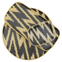 Black Ikat Trays