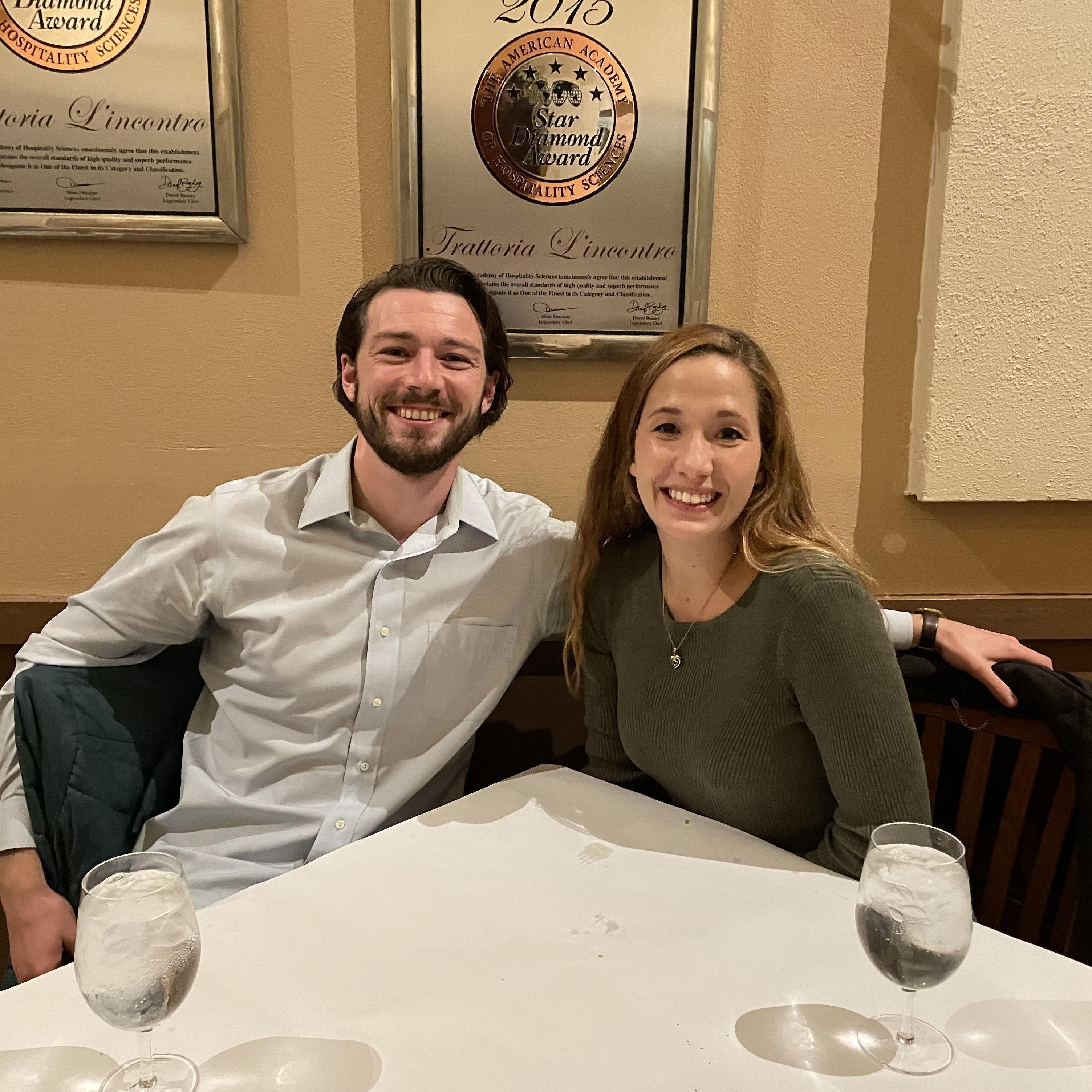 Dinner at our favorite restaurant in the city. Also where Spencer first attempted to propose!