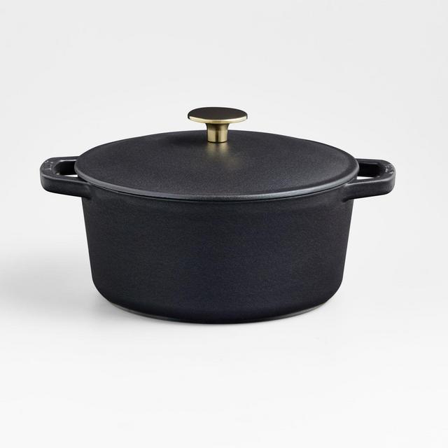 Milo by Kana Cast Iron Cookware Mini 3.5qt Dutch Oven Black